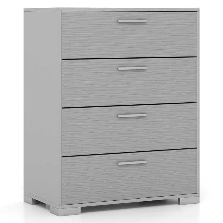 Home 4 Drawer Storage Cabinet with Metal Legs Handles with Anti-Toppling Devices