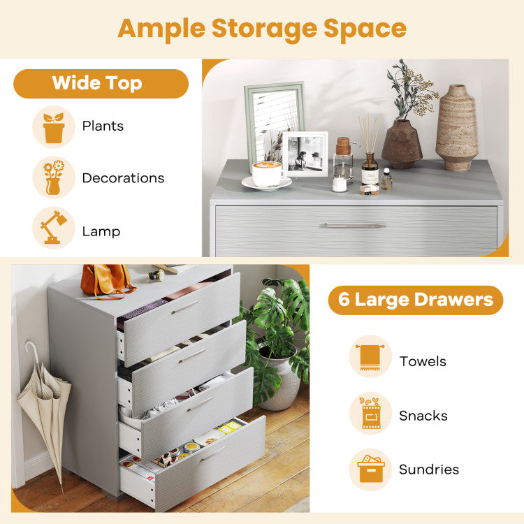 Home 4 Drawer Storage Cabinet with Metal Legs Handles with Anti-Toppling Devices