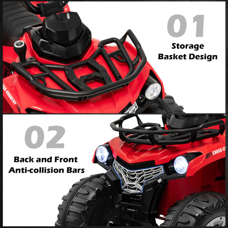 12V Kids Ride On ATV 4 Wheeler with MP3 and Headlights