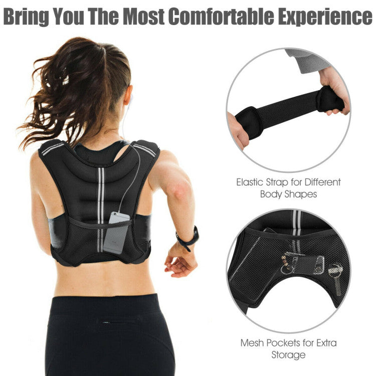 Fitness Training Weight Vest Workout Equipment with Adjustable Buckles and Mesh Bag