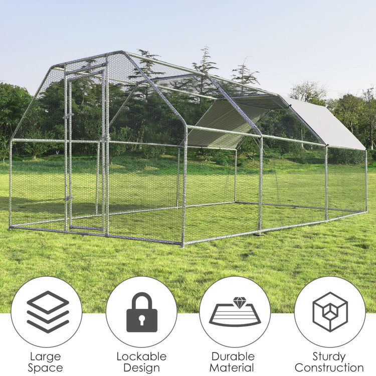 New Outdoor 9.5 x 19 Feet Large Walk In Chicken Coop