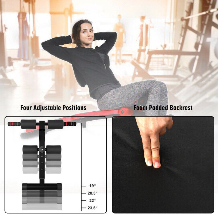 Fitness Folding Weight Bench Adjustable Sit-up Board Workout Slant Bench