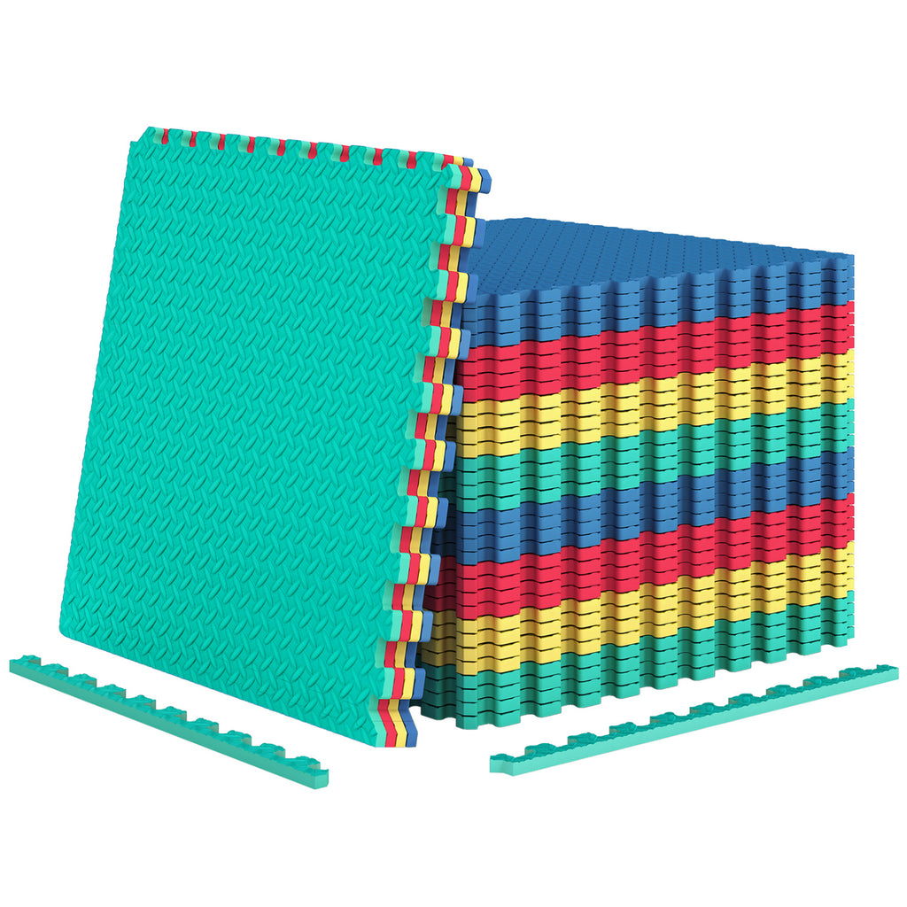 12 Pieces Flooring Mats Interlocking EVA Foam Exercise Mats with Anti-slip Surface