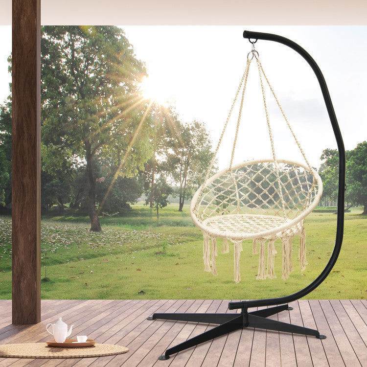 Outdoor Solid Steel C Hammock Frame Stand ONLY
