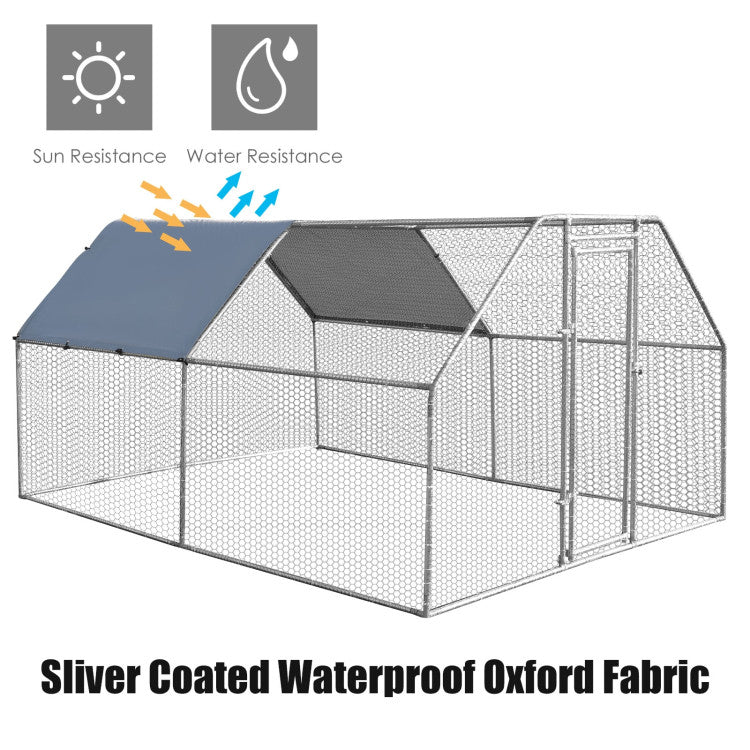 New Outdoor 9.5 x 12.5 Feet Large Walk In Chicken Coop Run House