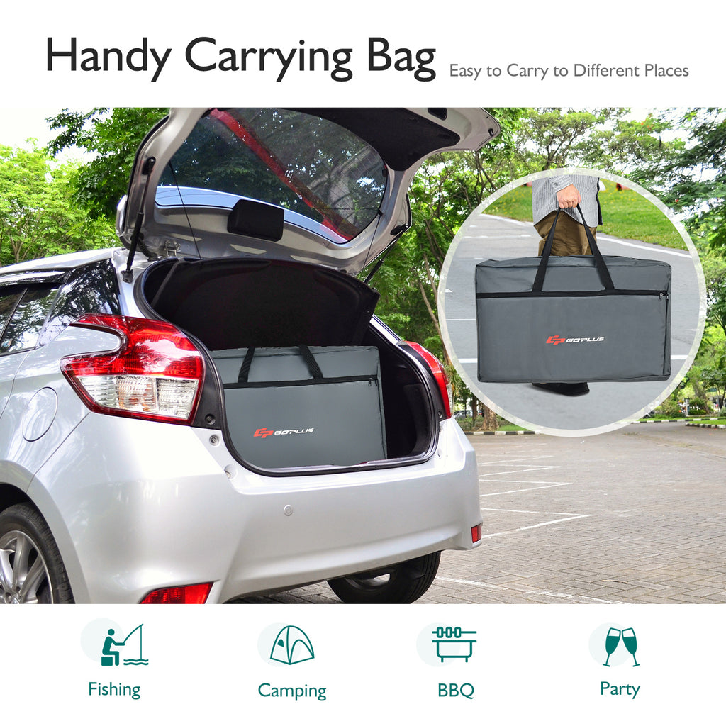 Outdoor Folding Camping Table with Storage Organizer