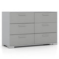Home 6 Drawer Storage Cabinet with Metal Legs Handles with Anti-Toppling Devices