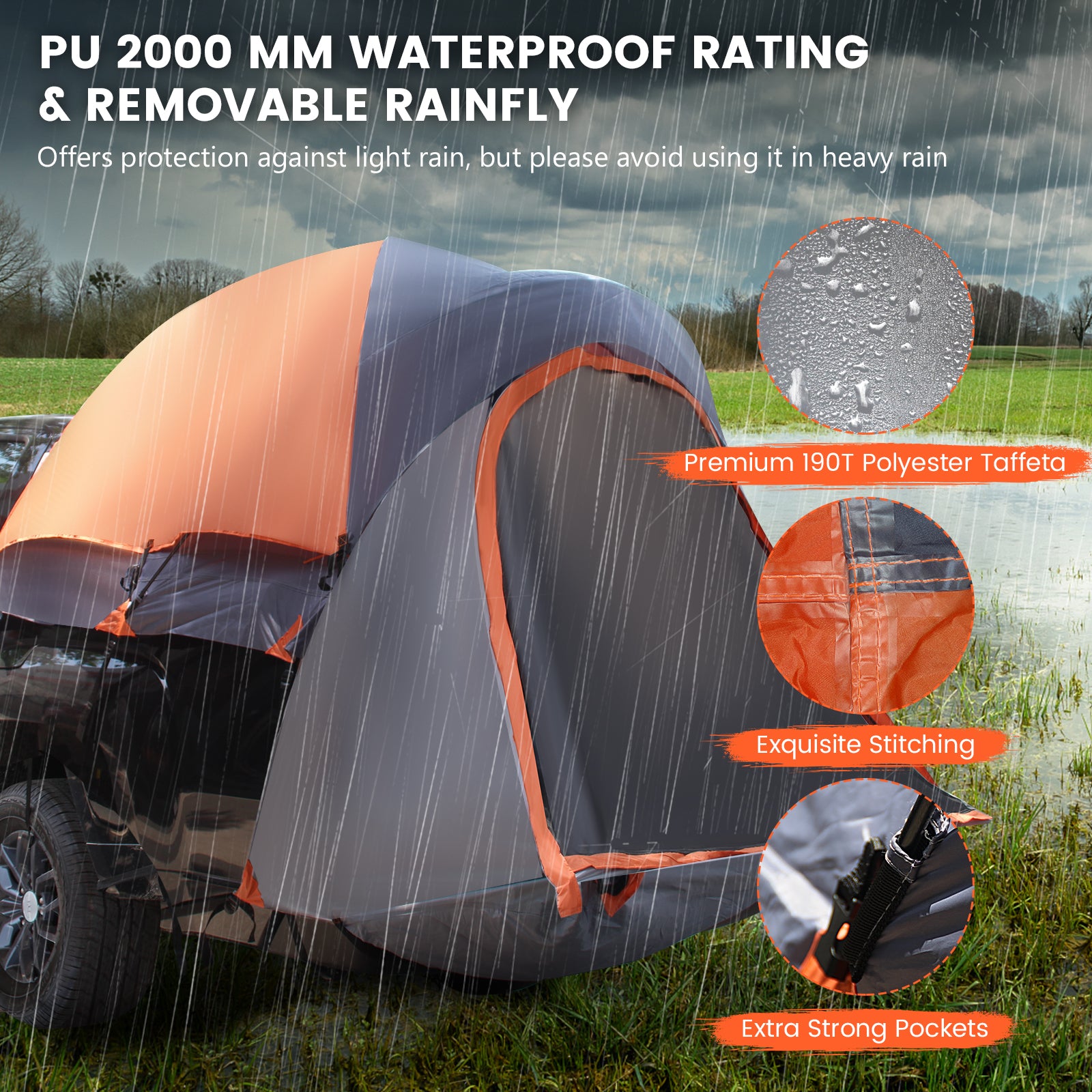 New Outdoor 2 Person Portable Pickup Tent with Carry Bag