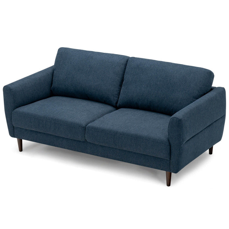 Home 72 Inch Small Fabric Loveseat Sofa Couch with with Solid Frame