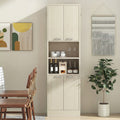 Home 75 Inch Kitchen Pantry Cabinet Tall Cupboard with Doors and Shelves