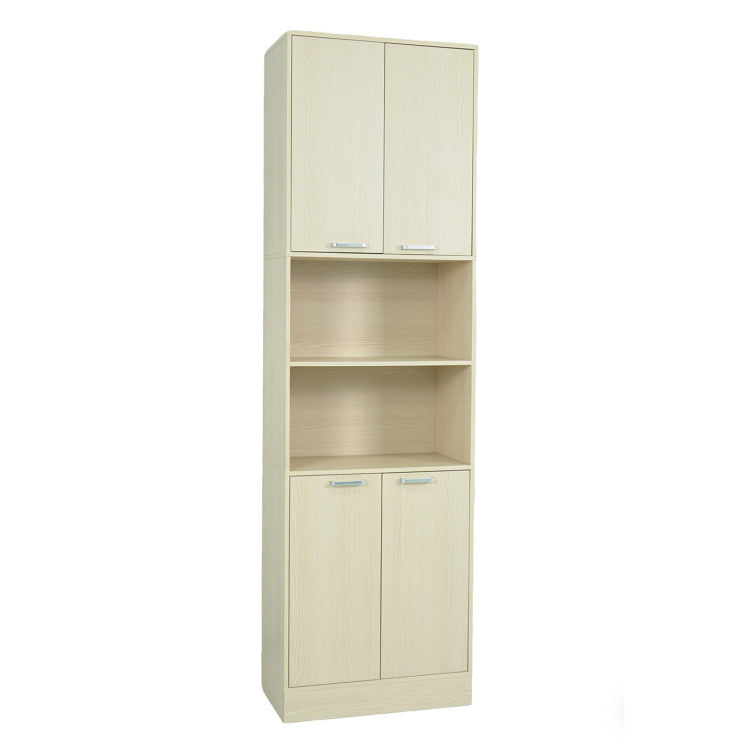 Home 75 Inch Kitchen Pantry Cabinet Tall Cupboard with Doors and Shelves