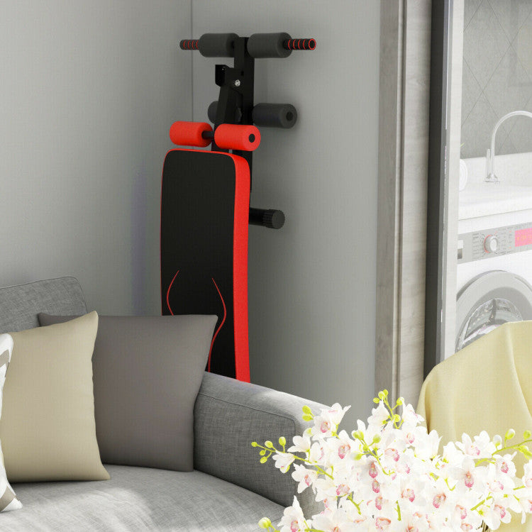 Fitness Folding Weight Bench Adjustable Sit-up Board Workout Slant Bench