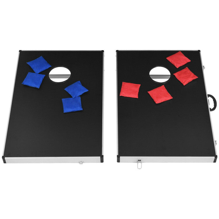 Outdoor Sport Game Cornhole Set with Foldable Design and Side Handle