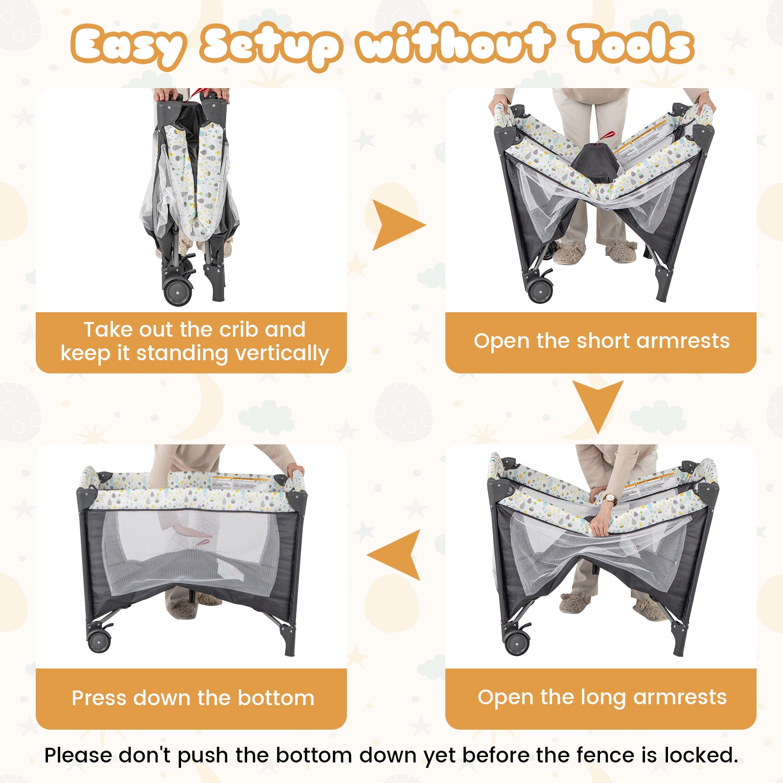 Multi-Functional Baby Playpen with Removable Changing Table