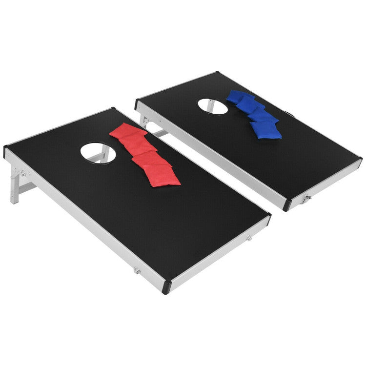 Outdoor Sport Game Cornhole Set with Foldable Design and Side Handle