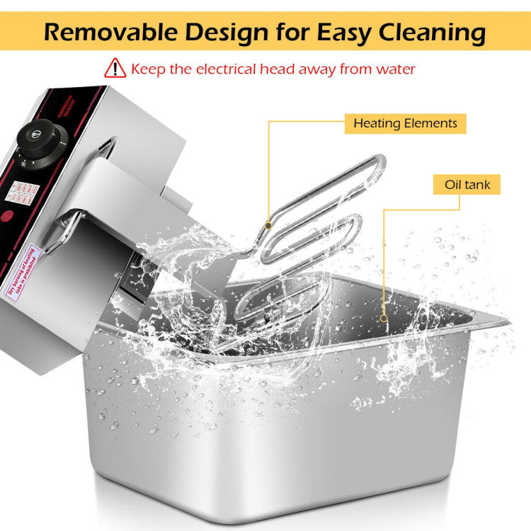 Kitchen Appliance - 3400W Dual Tank Electric Countertop Deep Fryer