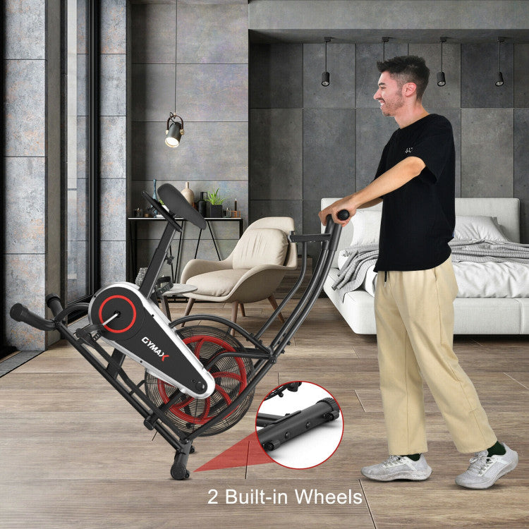 Fitness Upright Air Bike with Unlimited Resistance