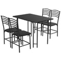 Modern 5 Pieces Wood Rectangular Dining Table Set