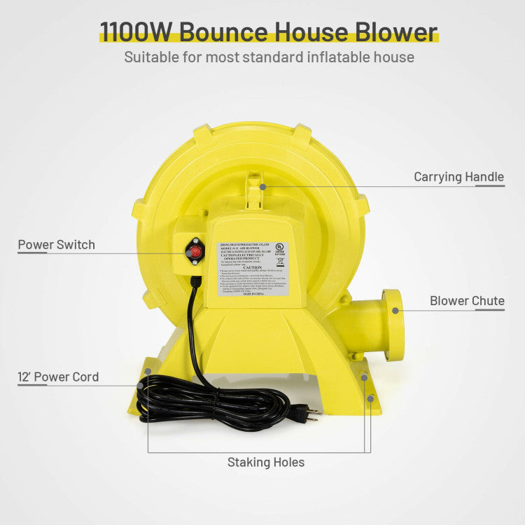 Outdoor Air Blower 1100W Air Blower Inflatable Blower for Inflatable Bounce House