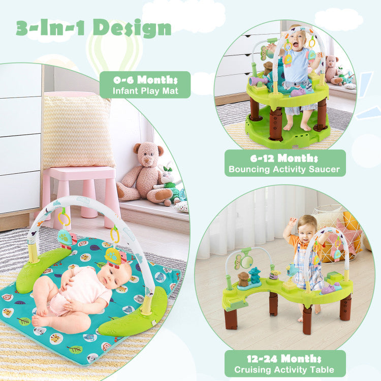 3-in-1 Baby Activity Center with 3-position for 0-24 Months