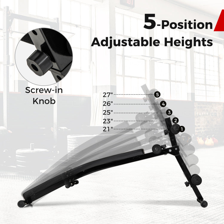 Fitness Adjustable Decline Sit Up Bench for Exercise