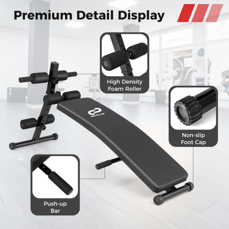 Fitness Adjustable Decline Sit Up Bench for Exercise