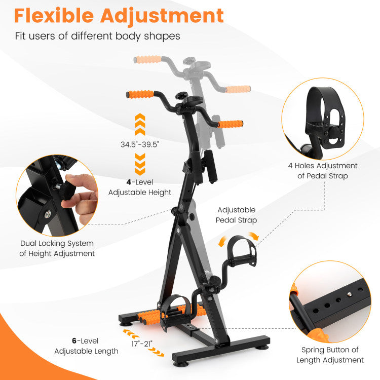 Fitness Adjustable LCD Pedal Exercise Bike with Massage