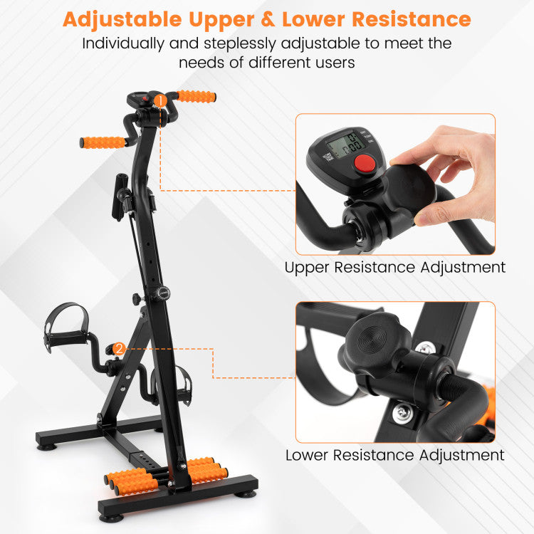 Fitness Adjustable LCD Pedal Exercise Bike with Massage