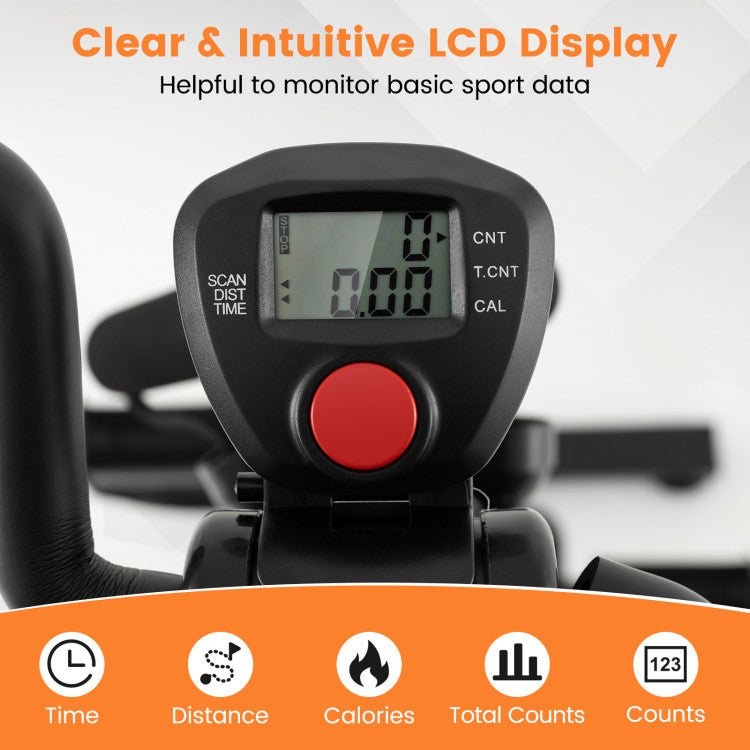 Fitness Adjustable LCD Pedal Exercise Bike with Massage