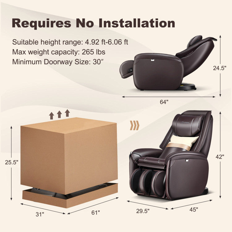 Luxury Soothe 26 - Full Body Zero Gravity Massage Chair with Pillow FREE DELIVERY INCLUDED