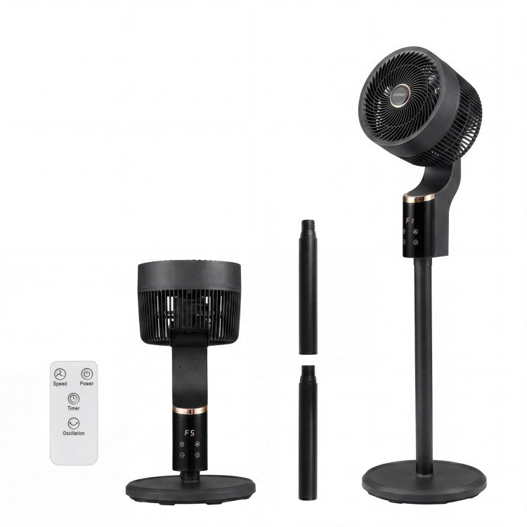 Appliance Compact Oscillating Standing Fan with 70° Oscillation and 90° Tilt for Home Office