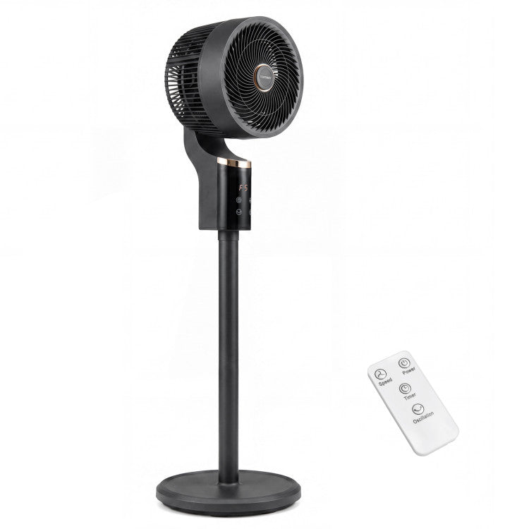 Appliance Compact Oscillating Standing Fan with 70° Oscillation and 90° Tilt for Home Office