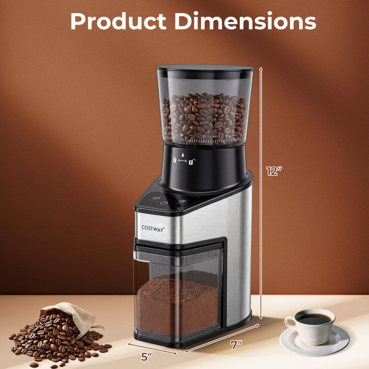 Appliance Conical Burr Coffee Grinder with 60 Precise Grinding Settings and Digital Display