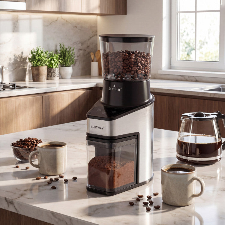 Appliance Conical Burr Coffee Grinder with 60 Precise Grinding Settings and Digital Display