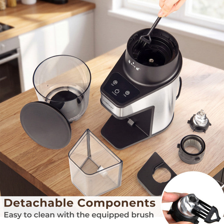 Appliance Conical Burr Coffee Grinder with 60 Precise Grinding Settings and Digital Display