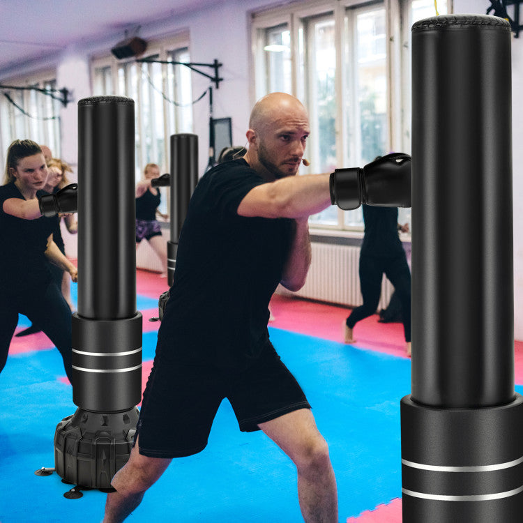 Fitness Freestanding Punching Bag 71 Inch Boxing Bag with 25 Suction Cups Gloves and Filling Base