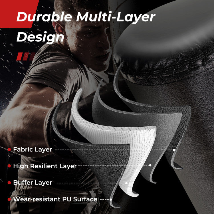 Fitness Freestanding Punching Bag 71 Inch Boxing Bag with 25 Suction Cups Gloves and Filling Base