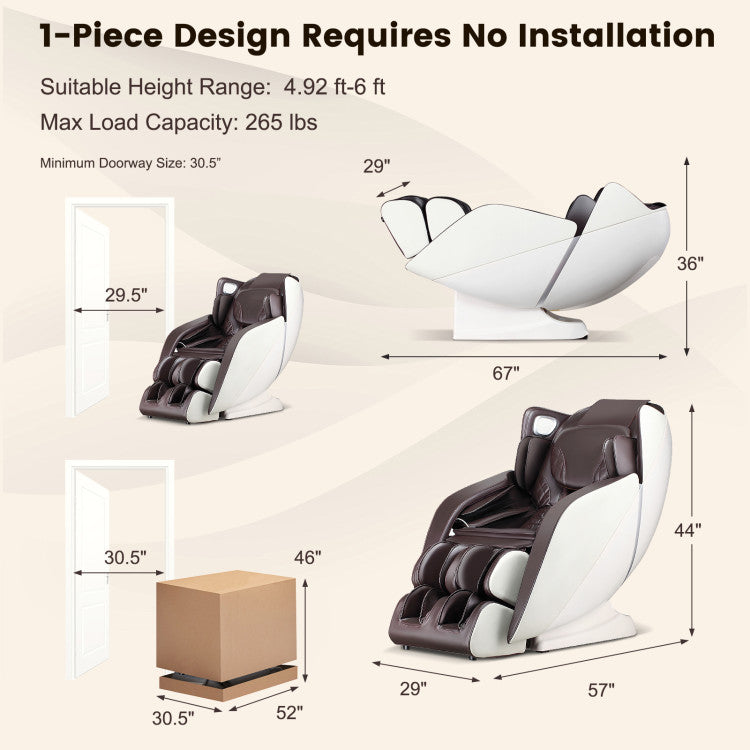 Luxury Provox 27-Comfort Full Body Massage Chair with SL Track Airbags Heating