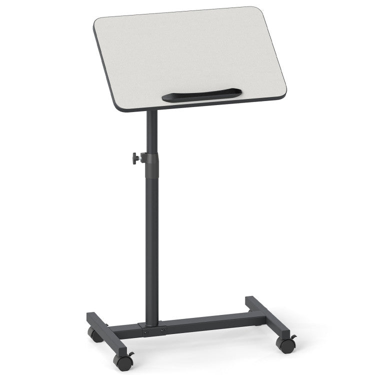 Modern Over Bed Food Tray Small Rolling Computer Table