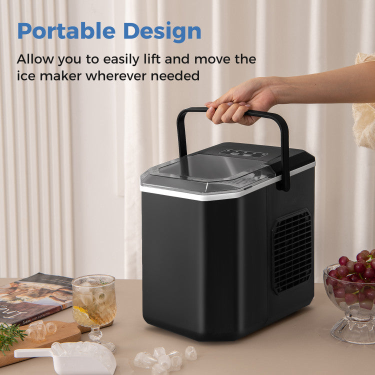 Appliance Ice Maker Countertop with Self-Cleaning for Home Kitchen Office Party