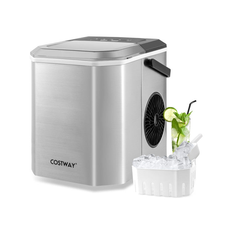 Appliance Ice Maker Countertop with Self-Cleaning for Home Kitchen Office Party