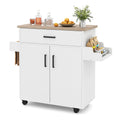 Modern Kitchen Island Cart Rolling Kitchen Storage Island with Drawer