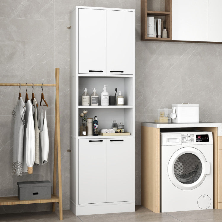 Home 75 Inch Kitchen Pantry Cabinet Tall Cupboard with Doors and Shelves