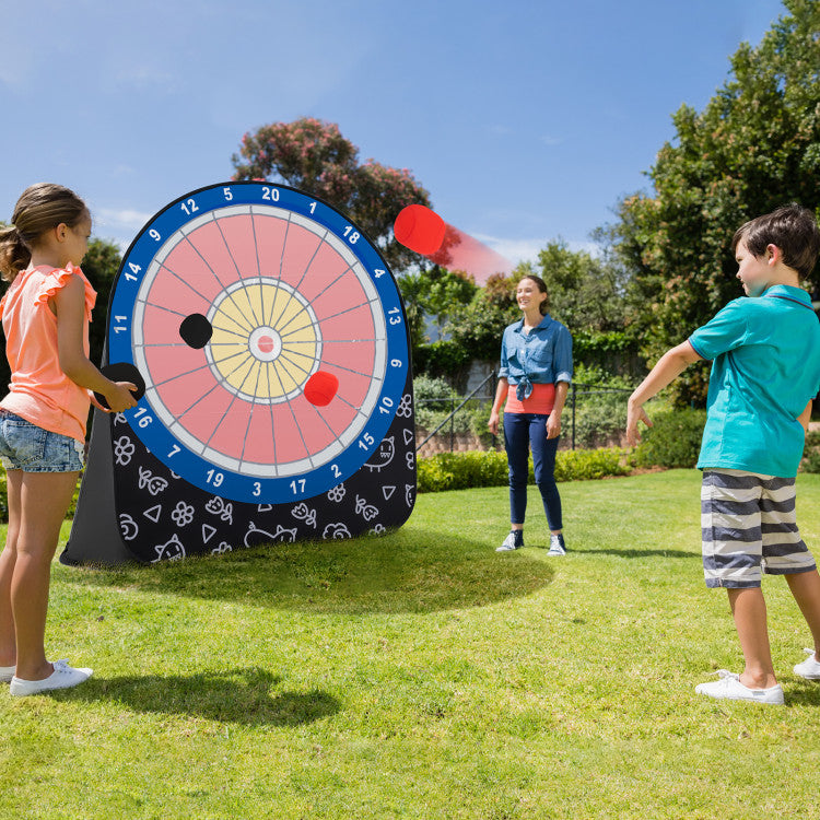Outdoor Sport Game Large Dart Board for Kids with 4 Kick Balls