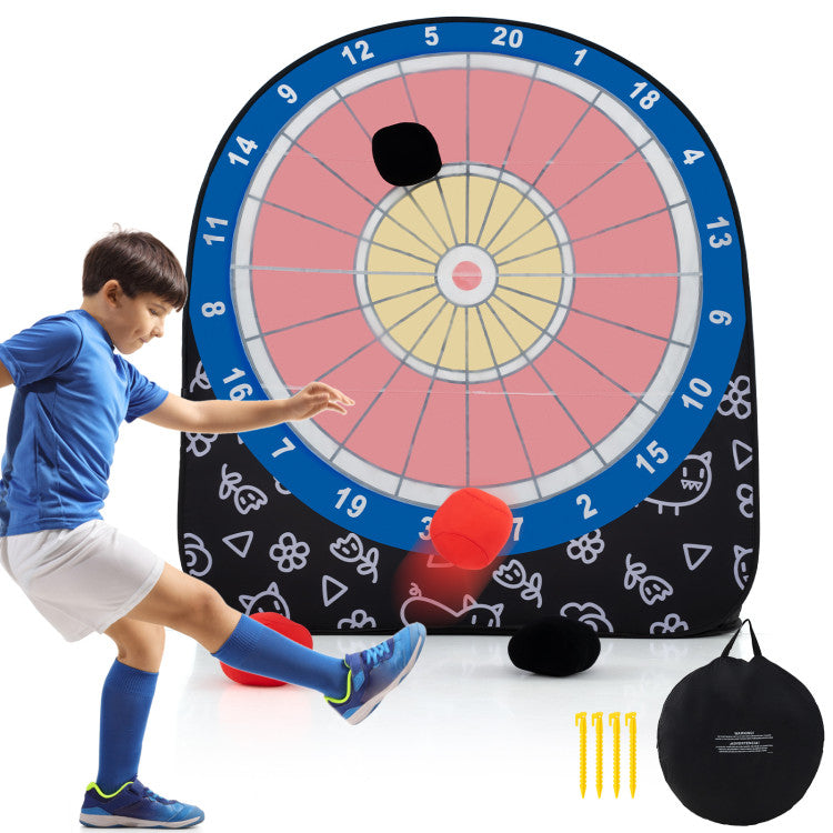 Outdoor Sport Game Large Dart Board for Kids with 4 Kick Balls