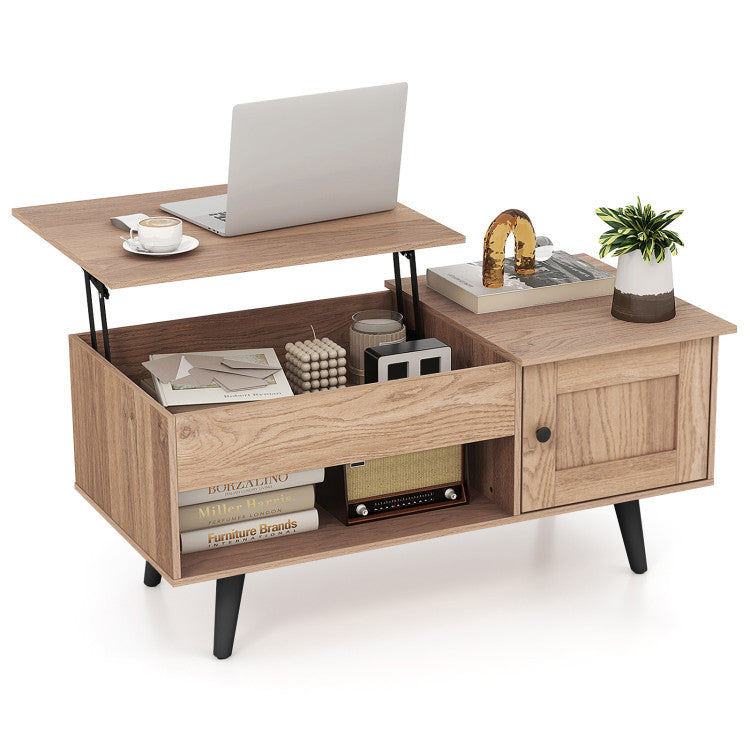 Home Lift Top Coffee Table with Storage and Hidden Compartment