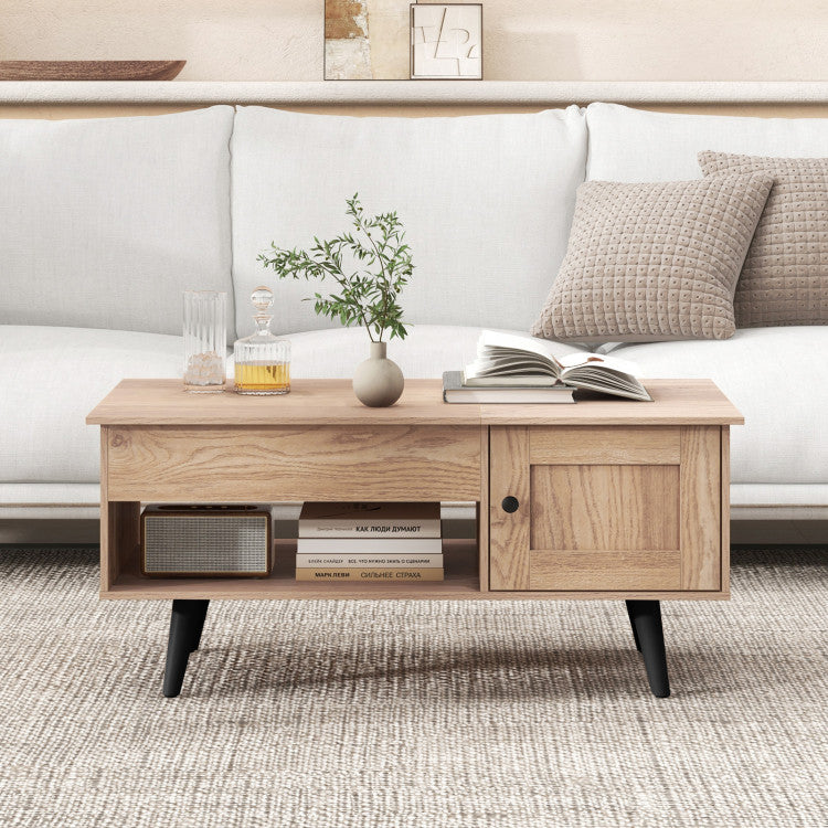 Home Lift Top Coffee Table with Storage and Hidden Compartment