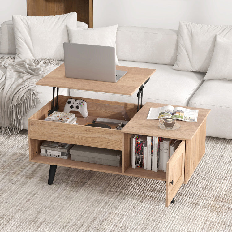 Home Lift Top Coffee Table with Storage and Hidden Compartment