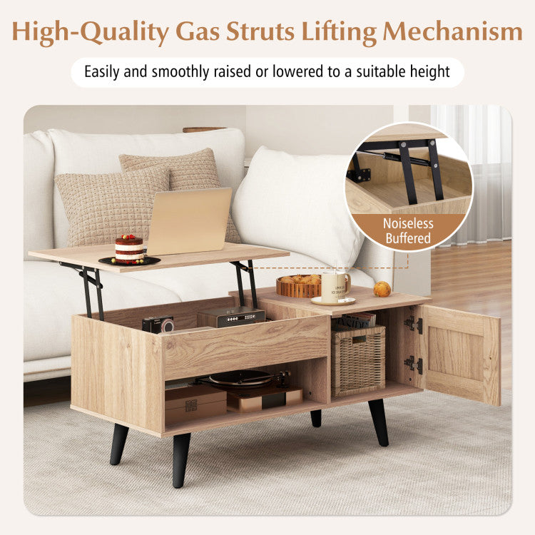 Home Lift Top Coffee Table with Storage and Hidden Compartment