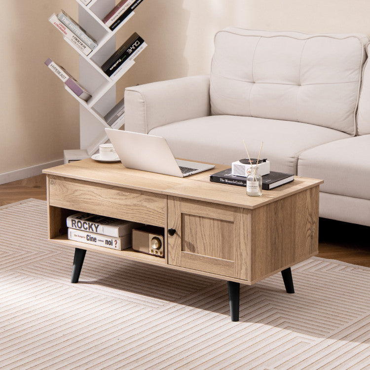 Home Lift Top Coffee Table with Storage and Hidden Compartment